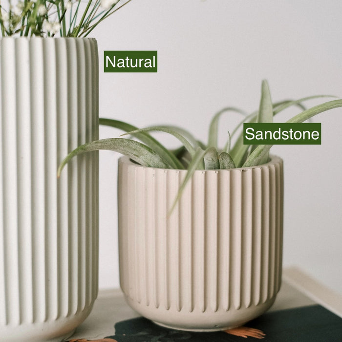 Natural Short Ridged Planter