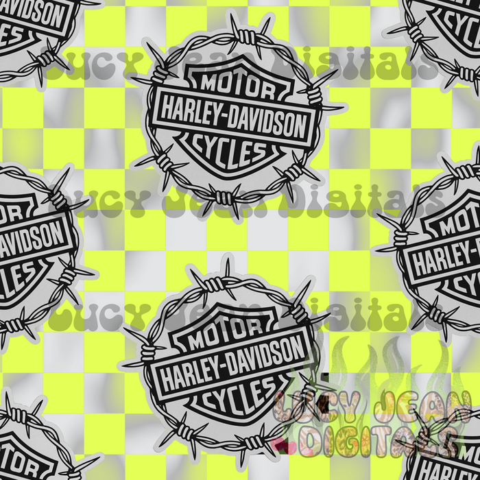 Neon HD Barbed Wire Motorcycle Seamless File