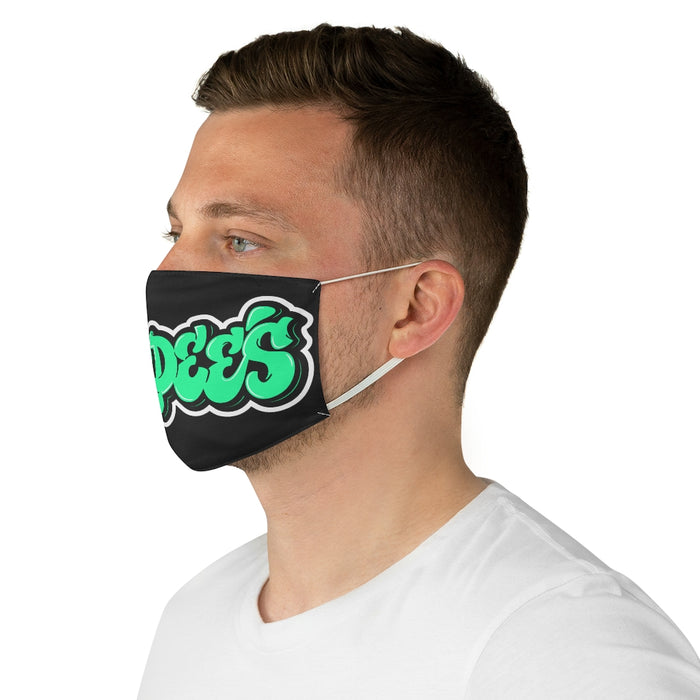 Nerdee's Original Graffiti Logo Collectible Fabric Face Mask - Black