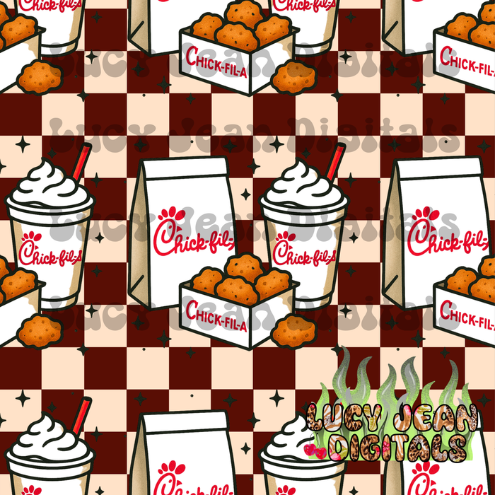 Neutral Chicken Tattoo Seamless File