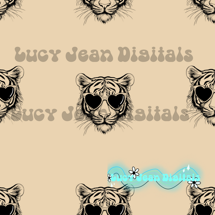 Neutral Tiger Seamless File