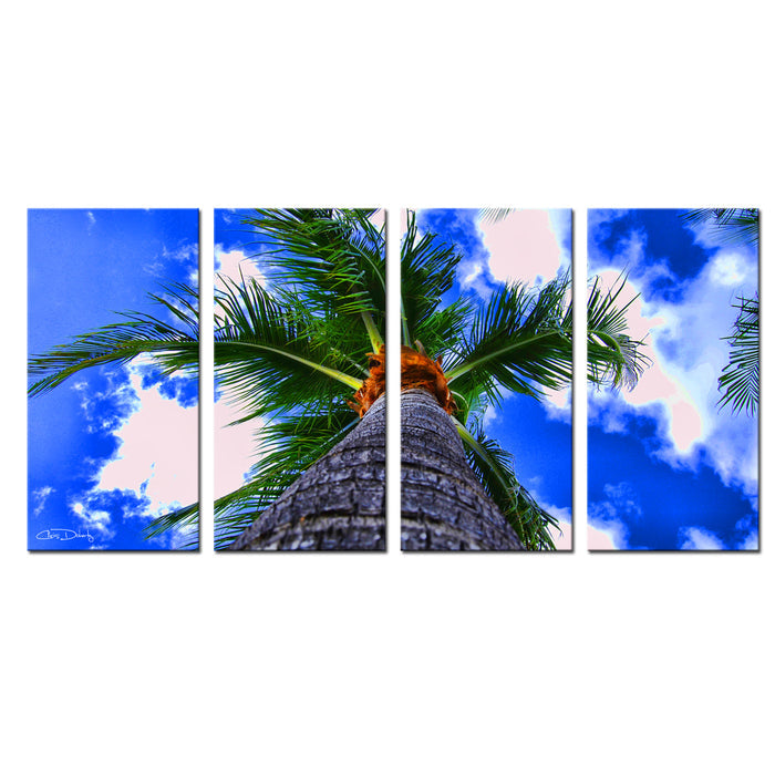 Palms No. 3' 4-Piece Wrapped Canvas Wall Art Set - Ready2HangArt