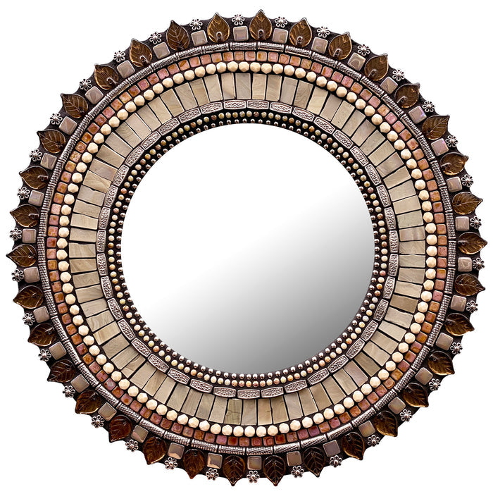 10" Pearl Daisy Mirror 10''