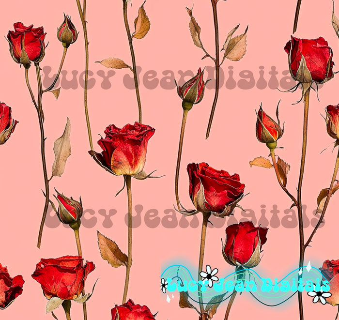 pink and red roses Seamless file