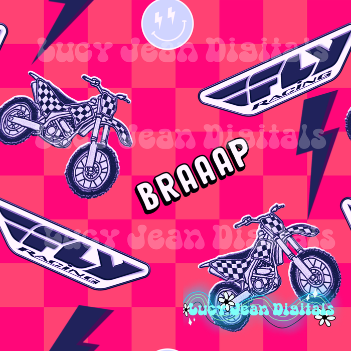 Pink Fly Moto Seamless File