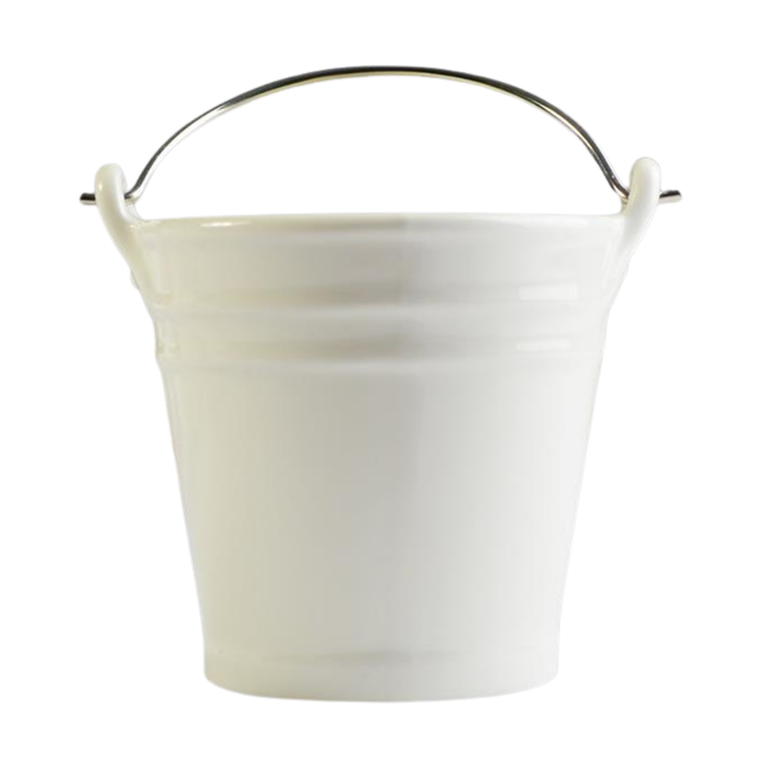 Porcelain Bucket 10.5cm x 5.5cm x 9.8cm