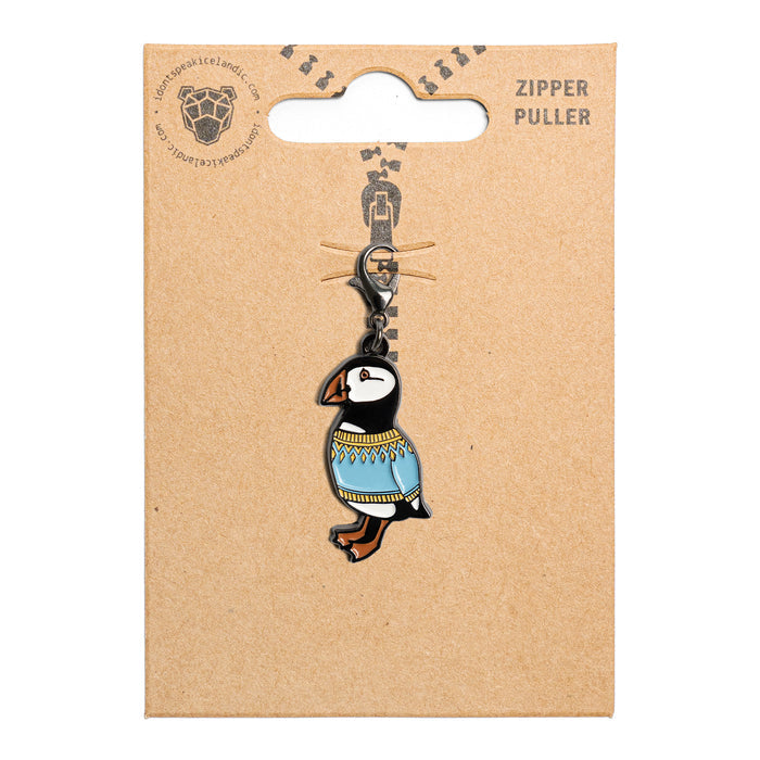 Puffin in a Sweater - Zipper Puller