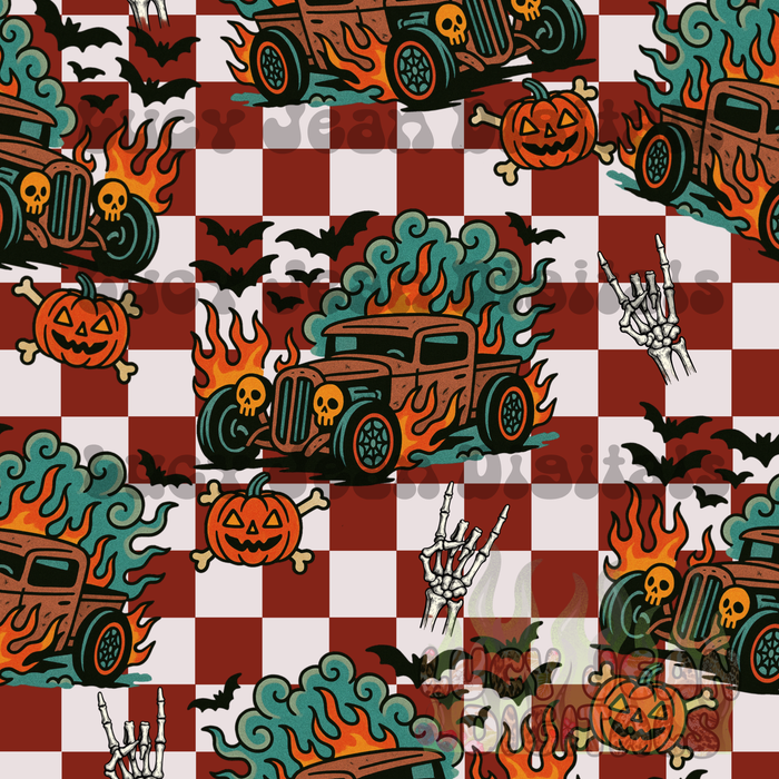 Rat Rod Halloween Seamless File