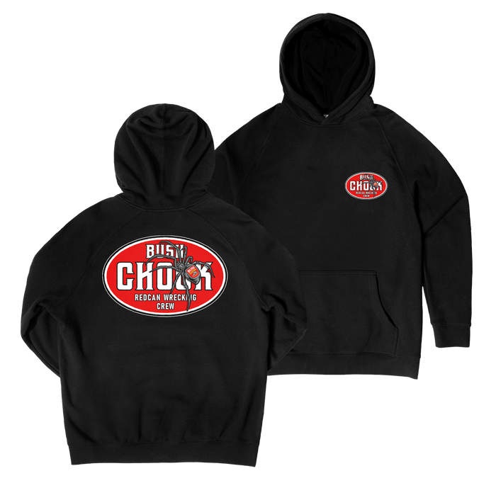 Redback Wreckers Hoodie Black Hoodie Bush Chook