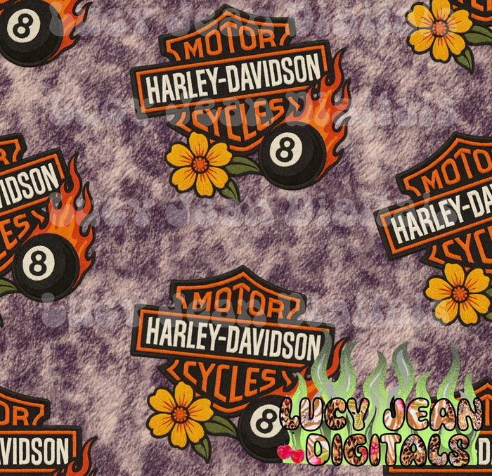 Retro Patch HD motorcycle Seamless File