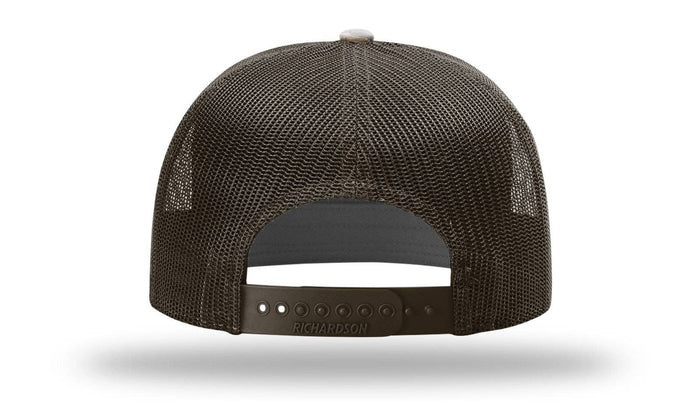 Richardson 168P Printed 7 Panel Trucker Hat: Realtree Advantage/Khaki