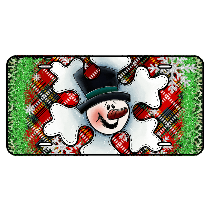 SNOWMAN CAR TAG