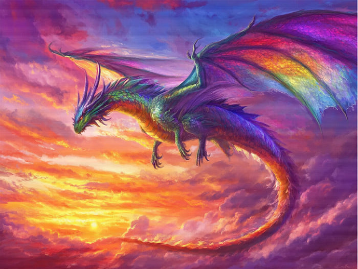 Soaring Above A Vibrant Sunset Sky