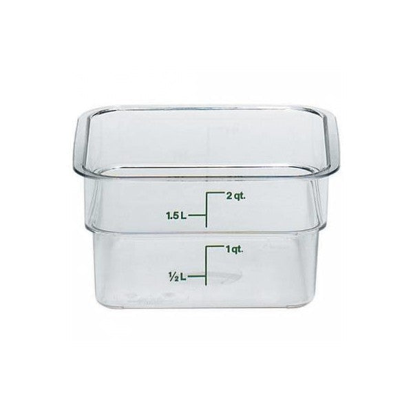 Square Space Saving Food Container Polycarbonate 1.9 Ltr