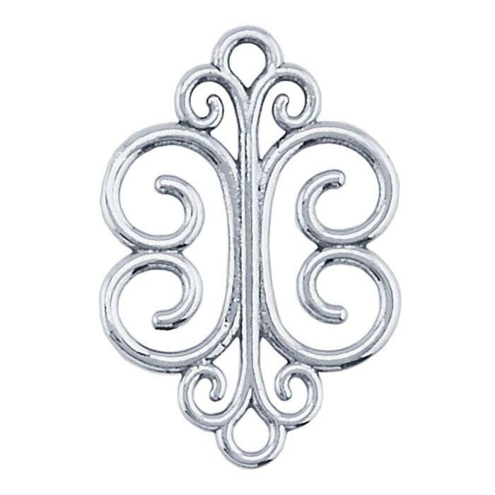 Sterling Silver Filigree Link Component, DYI, Custom, Pack of 4