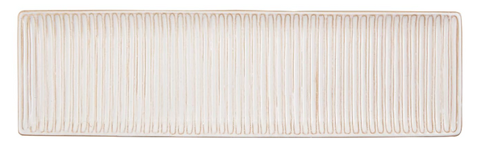 Striped Stoneware Serving Tray