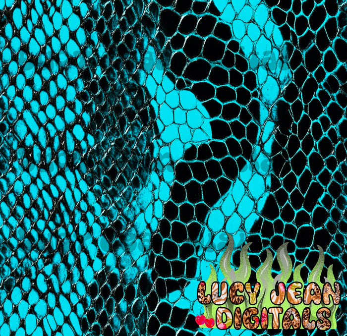 Teal snake print Seamless File