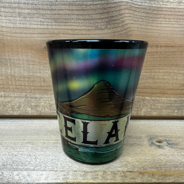 The Northern Lights and Kirkjufell Mountain - Shot Glass