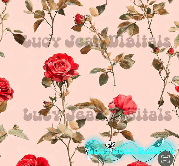 Valentines day roses Seamless file