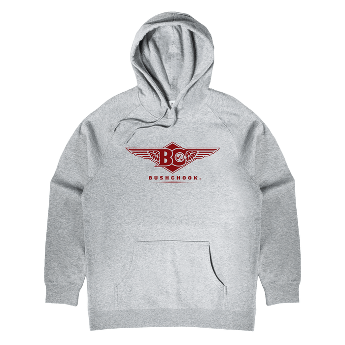 Wings Hoodie Grey Hoodie Bush Chook