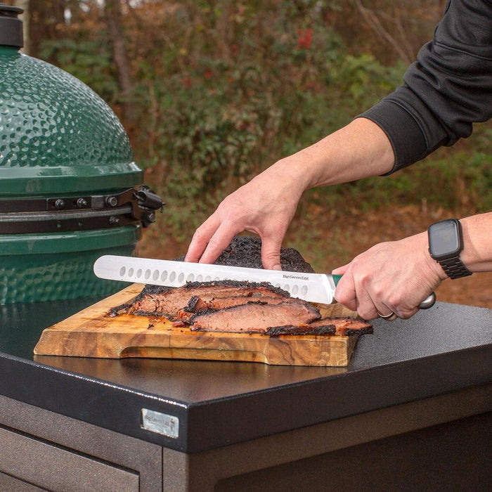 12" Brisket Slicing Knife with Protective Cover - Indigo Pool Patio BBQ