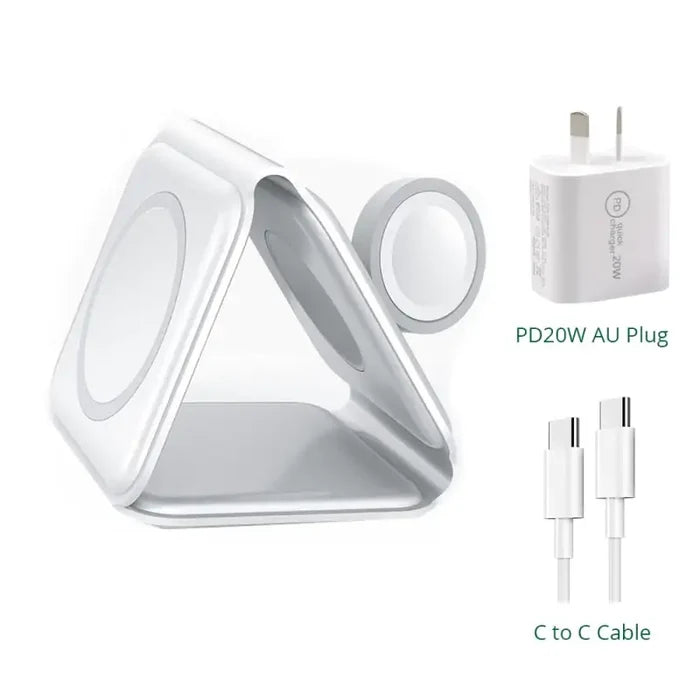 White with AU Plug / CN