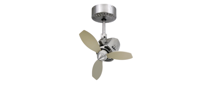 Mustang Ceiling Fan in Satin Steel
