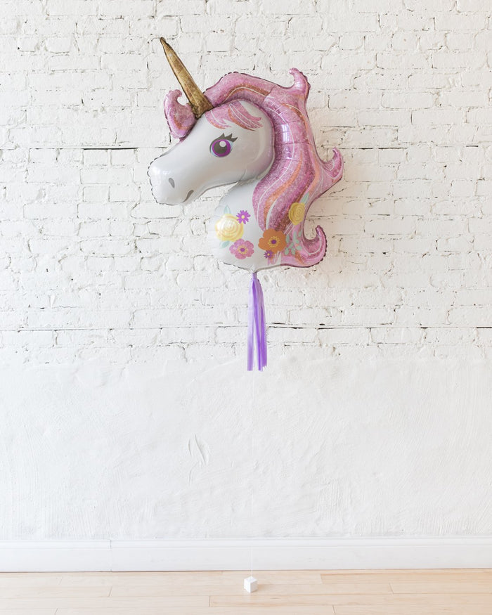 29in Unicorn Foil Balloon and Lavender Skirt