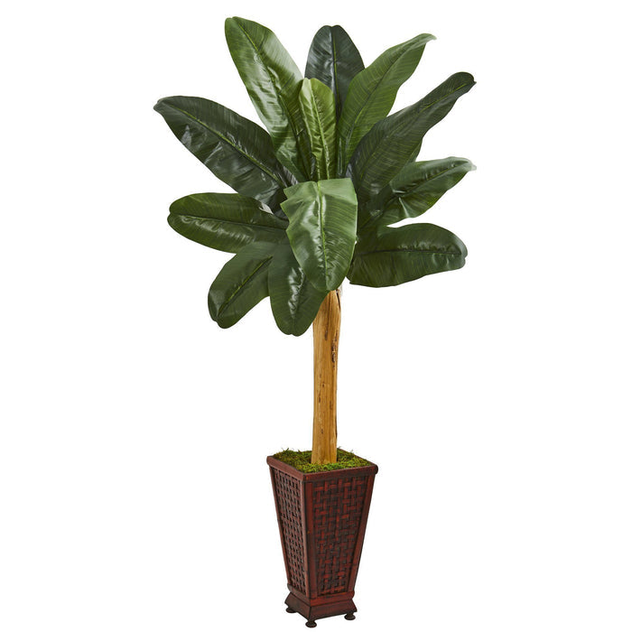 63” Banana Artificial Tree in Decorative Planter
