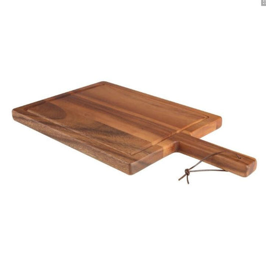 Acacia Serving/Steak Board With Handle Large 42cm x 23cm x 2.5cm
