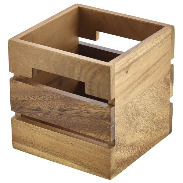 Acacia Wood Box / Riser Gn 1/4 15Cm X 15Cm X 15Cm