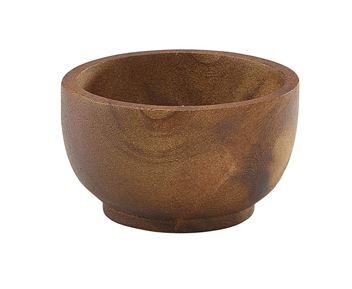 Acacia Wood Dip Pot 6cl / 2oz