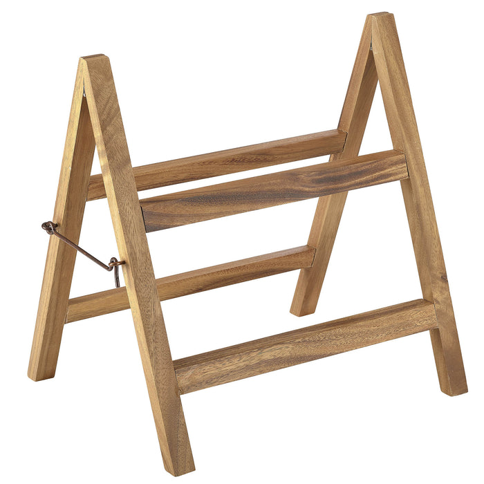 Acacia Wood Folding Display Stand 38cm x 30cm x 40cm