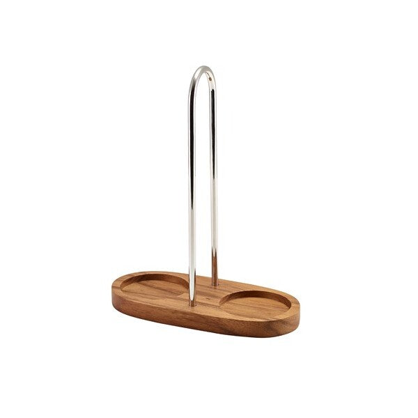 Acacia Wood Salt & Pepper Grinder Stand