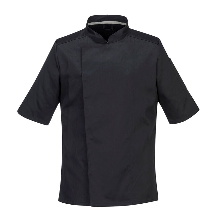 Airback Pro Chefs Jacket **Short Sleeves** Black