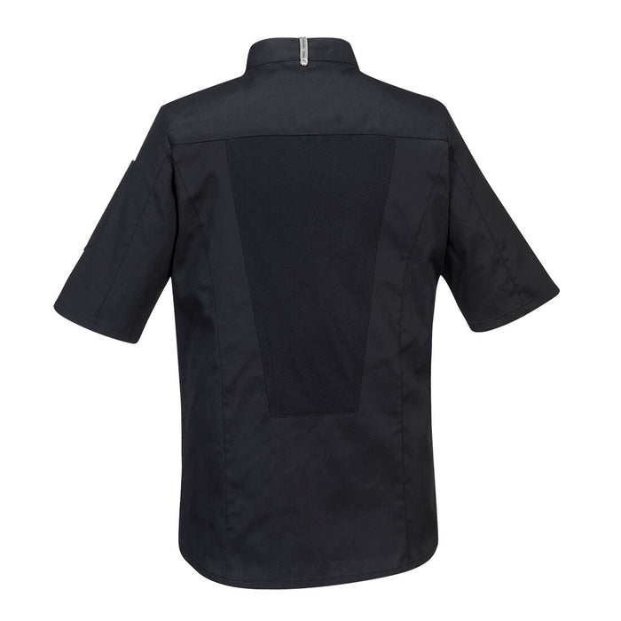 Airback Pro Chefs Jacket **Short Sleeves** Black