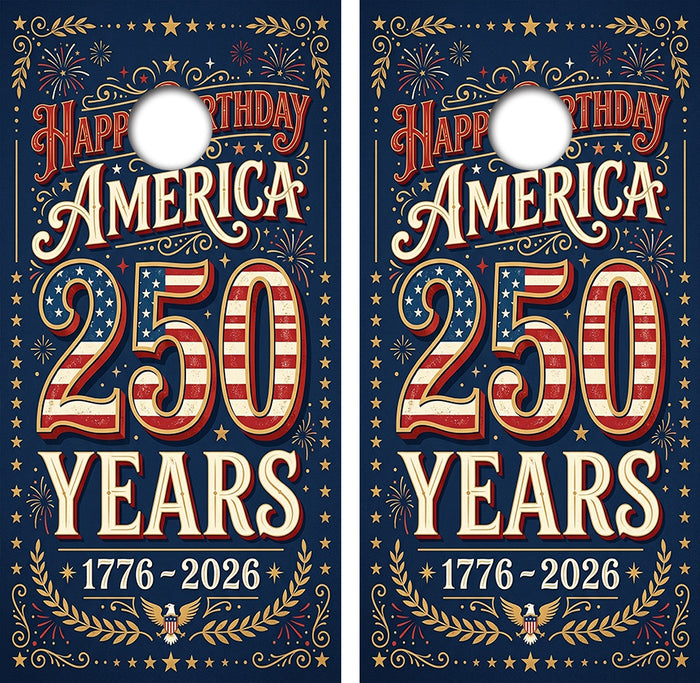 Americas 250 Anniversary Cornhole Design