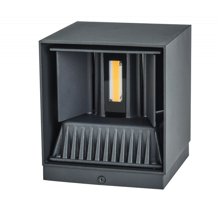 Outdoor Wall Light Avenue Lighting AV9887-BLK Avenue Outdoor 5"W Cube Up/Down 3000K LED Wall Sconce in Black Avenue Lighting