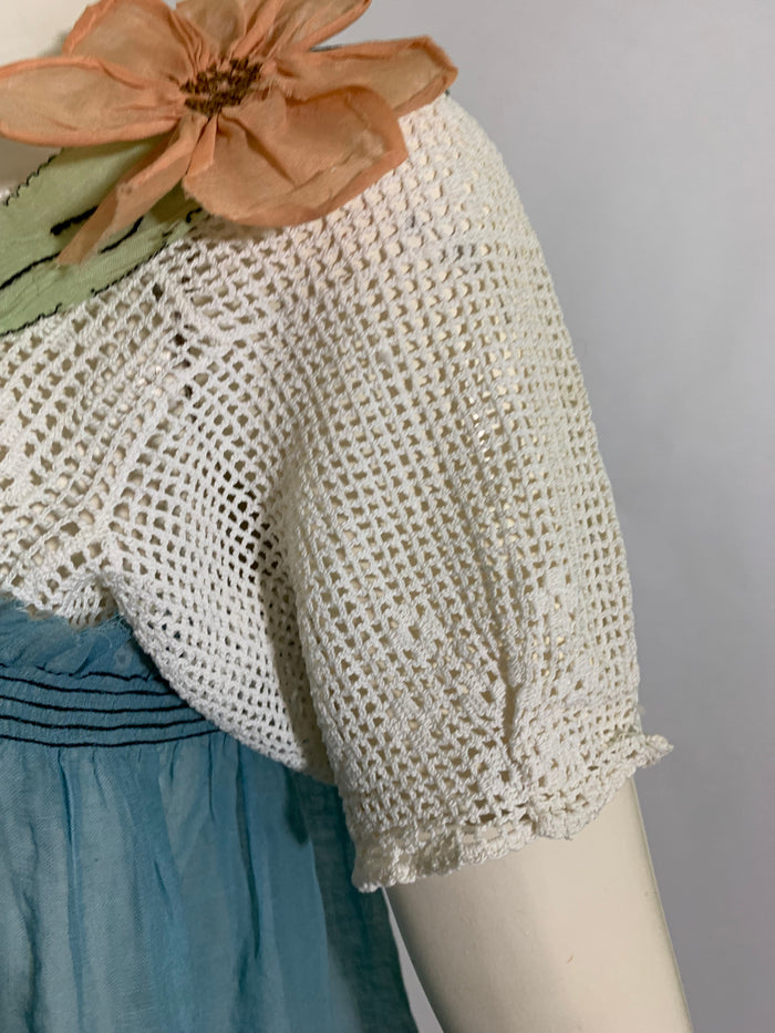 Babyface- the Reimagined Edwardian and 1920s Textile Mix Babydoll Top
