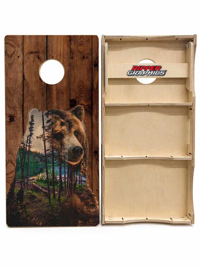 Bear Tree Lake Cornhole Design