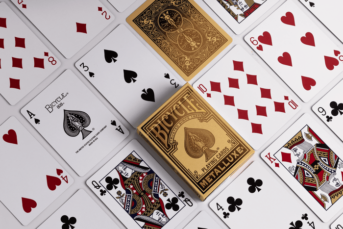 PlayingCardDecks.com-Bicycle Metalluxe Gold Playing Cards