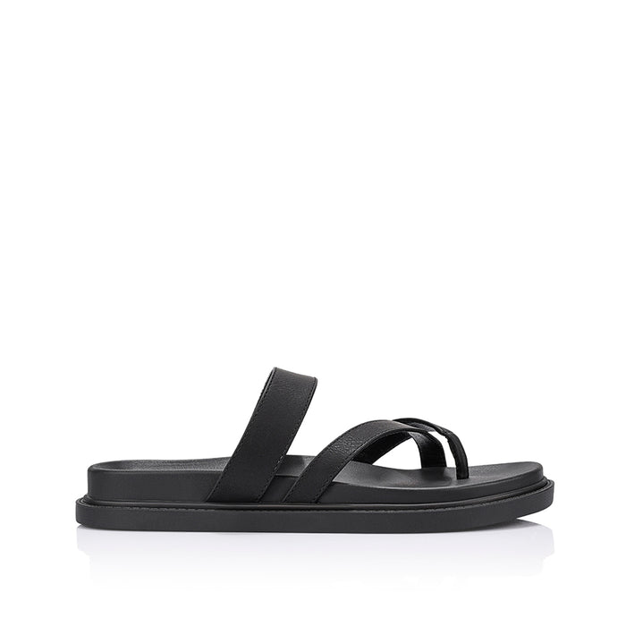 Binky Footbed Slides - Black