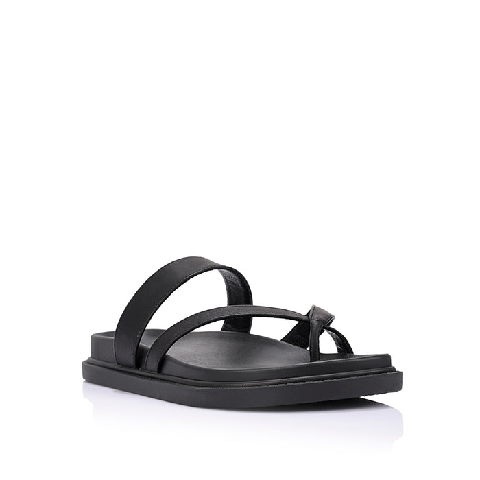 Binky Footbed Slides - Black
