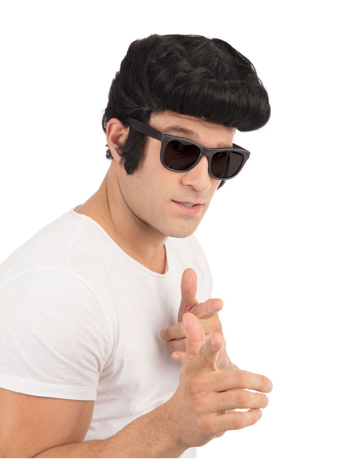 Black 50s Greaser Wig