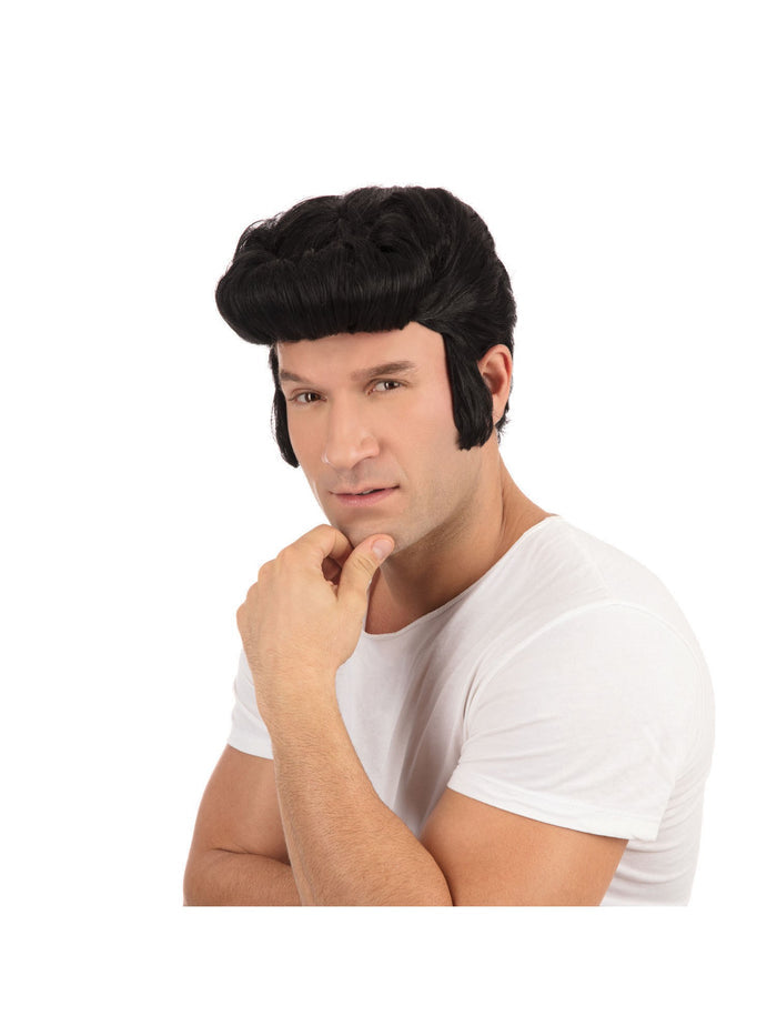Black 50s Greaser Wig