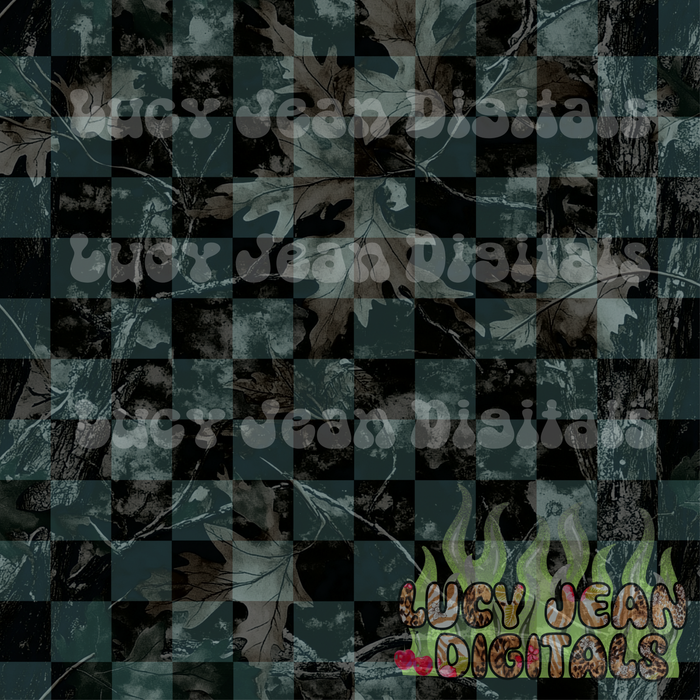 Black Checkered Camo Seamless File