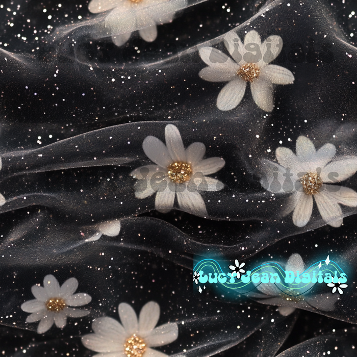 Black Flower Mesh Seamless File
