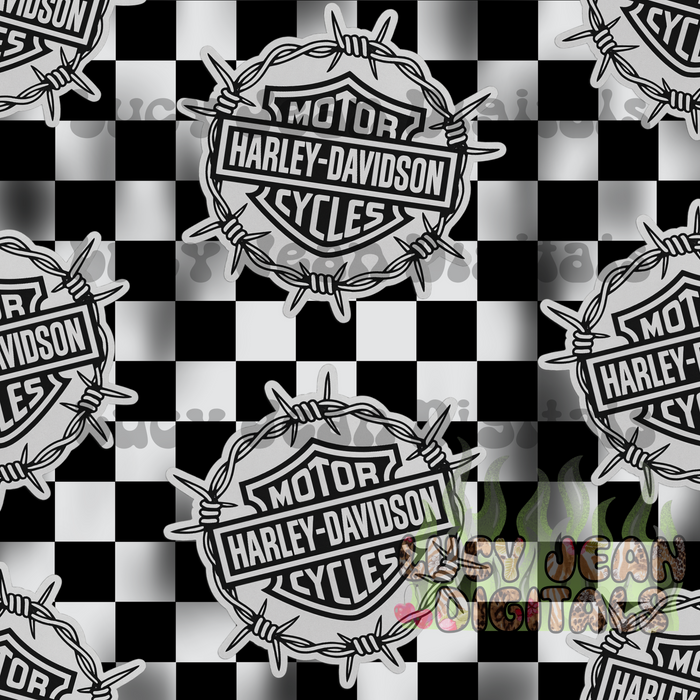 Black/Grey HD Barbed Wire Motorcycle Seamless File