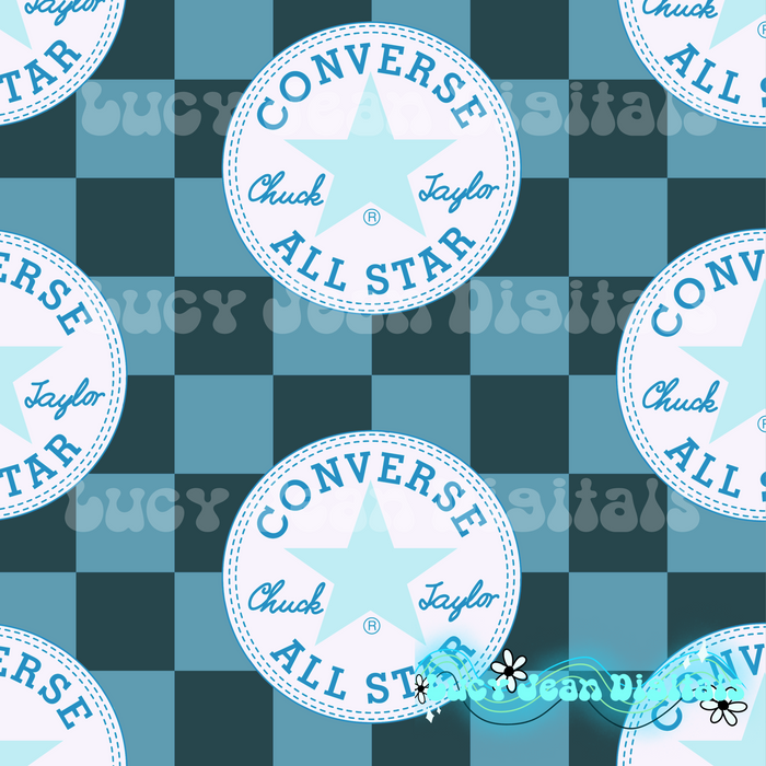 Blue checkered Sneaker Seamless File