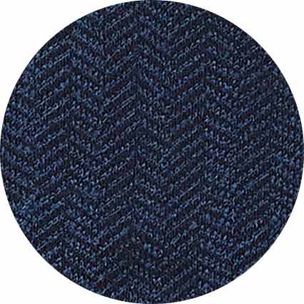Men's Blue Cotton Rich Herringbone Three Pack Socks fabric swatch